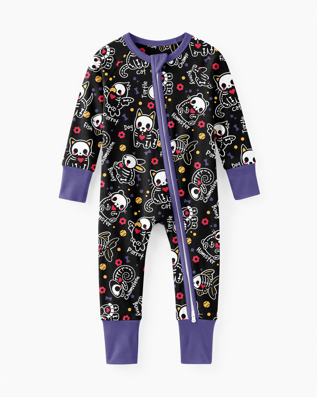 Kawaii Skeleton Pets Bamboo Convertible Zippy