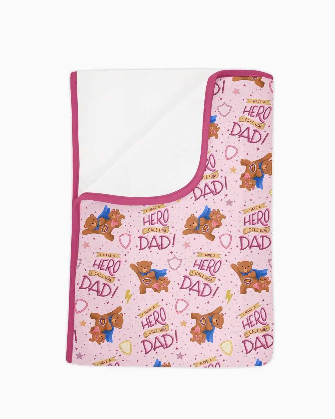 I Have A Hero Daddy & Me Matching Bamboo Blanket