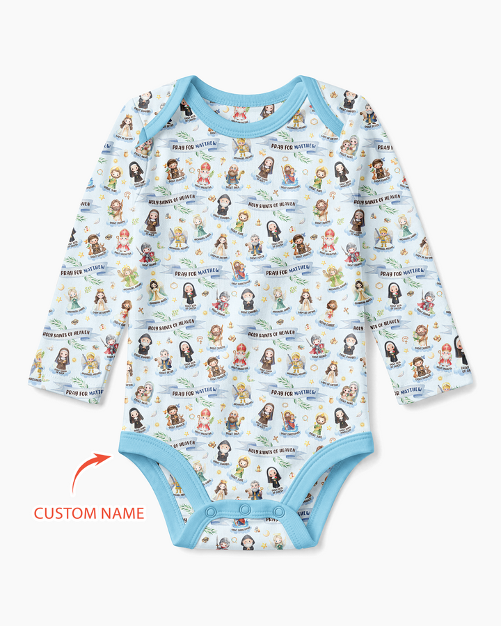 Holy Saints of Heaven Custom Name Bamboo Bodysuit