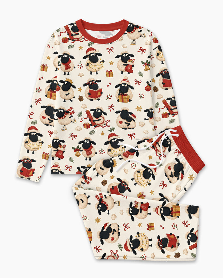 Festive Holiday Sheep Bamboo Men's Pajama Set