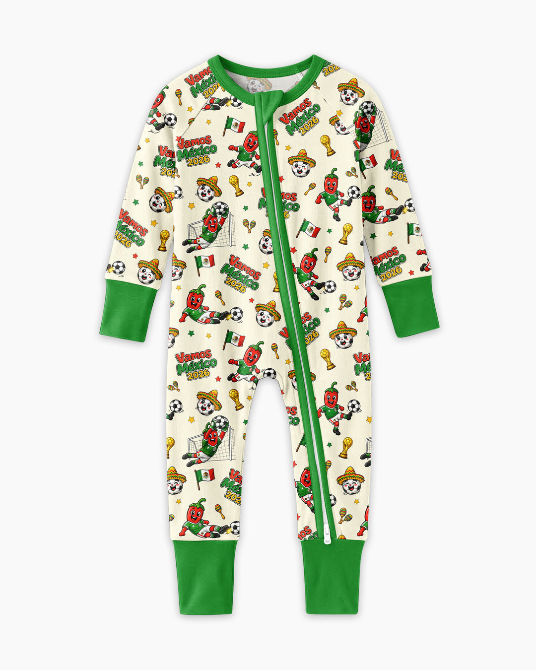 Cartoon World Soccer Vamos Mexico Family Matching Bamboo Convertible Zippy
