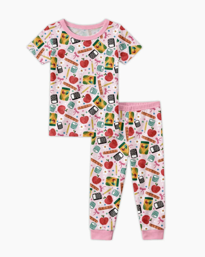 Little Learner Bamboo Two Piece Short Sleeve Pajama Set