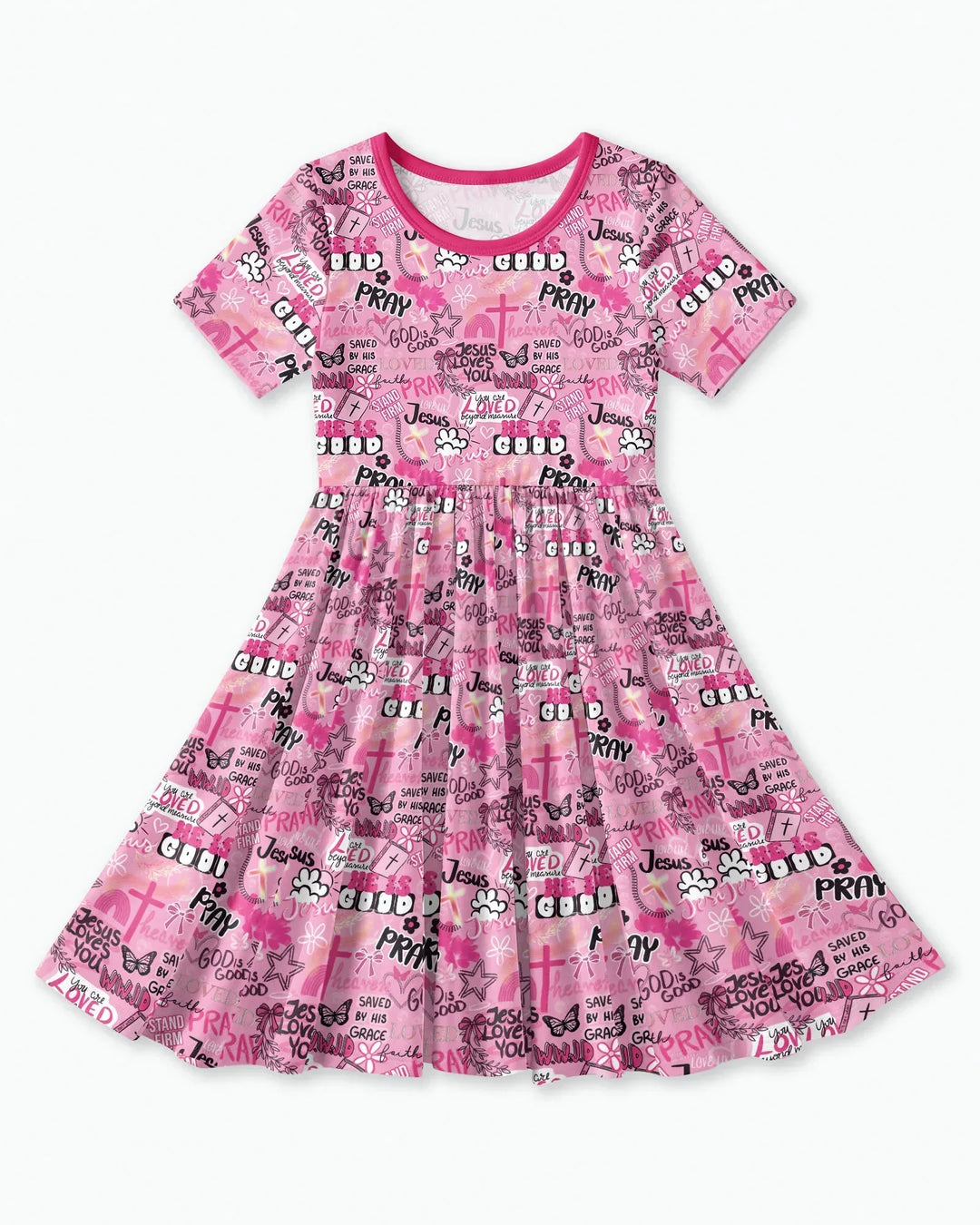 Pink Faith & Grace Bamboo Twirl Dress