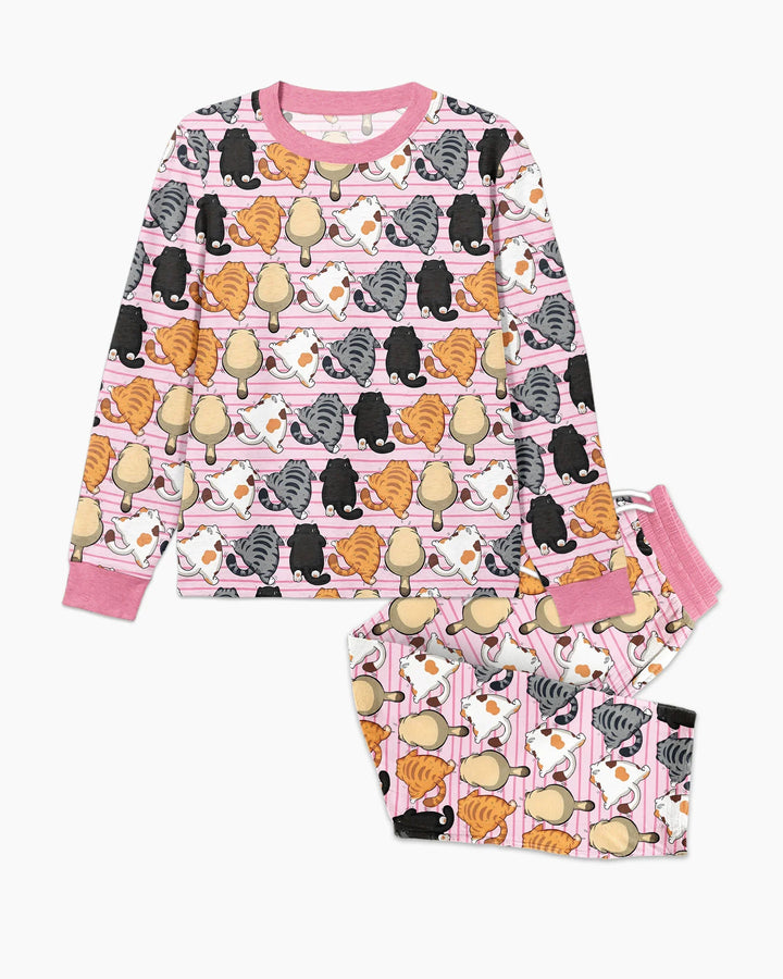 Funny Cat Butts Club Family Matching Bamboo Men's Pajama Set