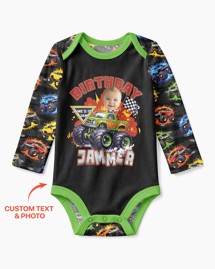 Birthday Truck Rally Bamboo Bodysuit