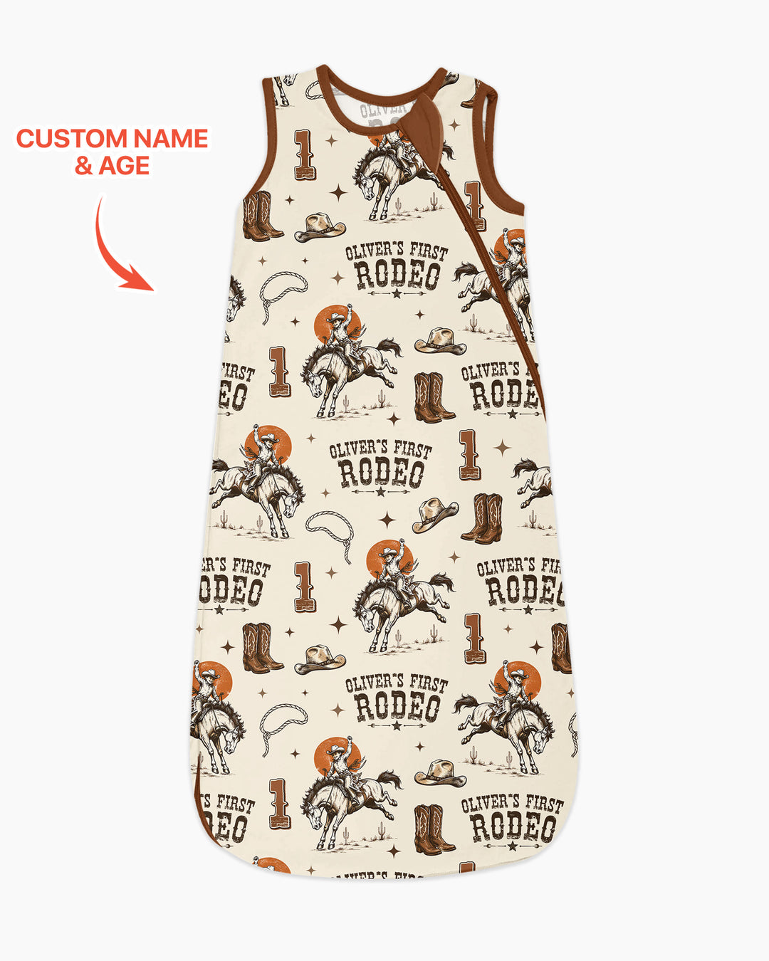 Custom Name Birthday Rodeo Bamboo Sleep Bag