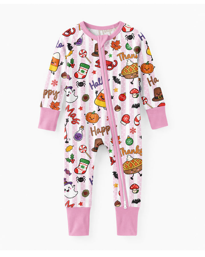 Happy Hallothanksmas Bamboo Convertible Zippy