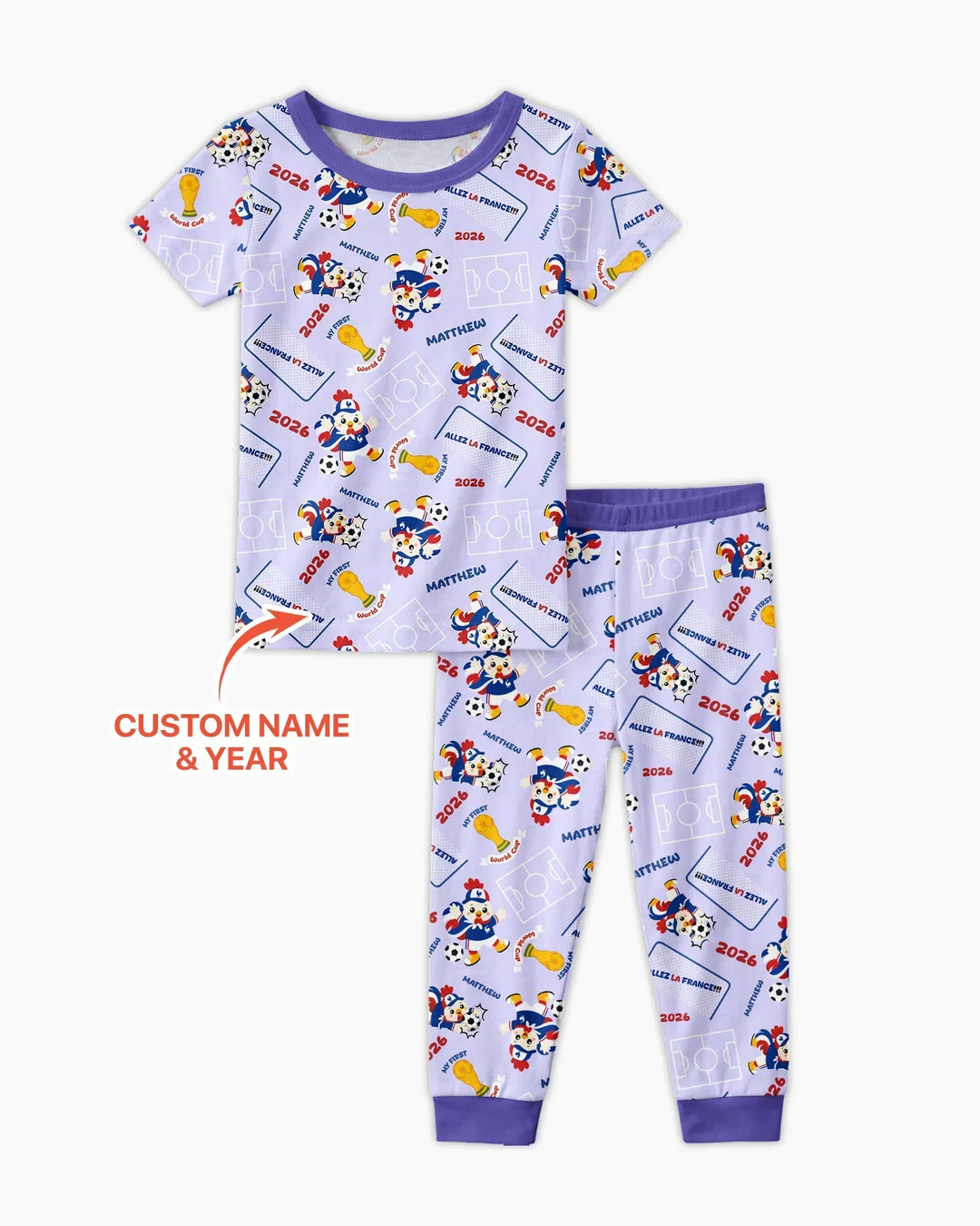 My First World Cup Bamboo Two Piece Short Sleeve Pajama Set