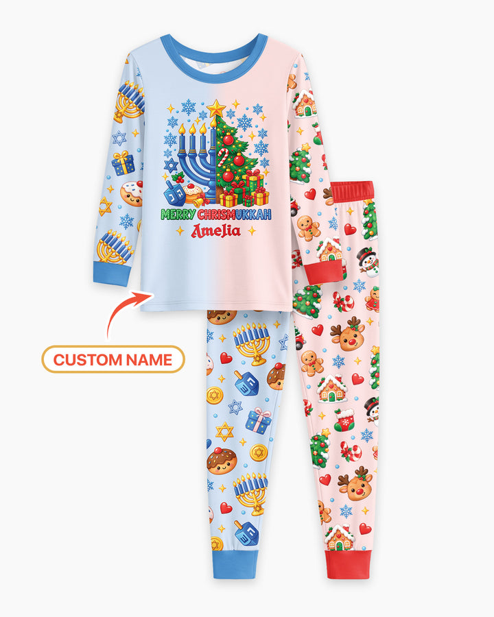 Merry Chrismukkah Bamboo Two Piece Long Sleeve Pajama Set
