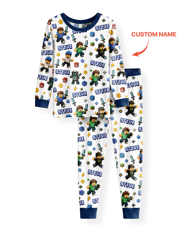 Playing Game With Me Bamboo Two Piece Long Sleeve Pajama Set