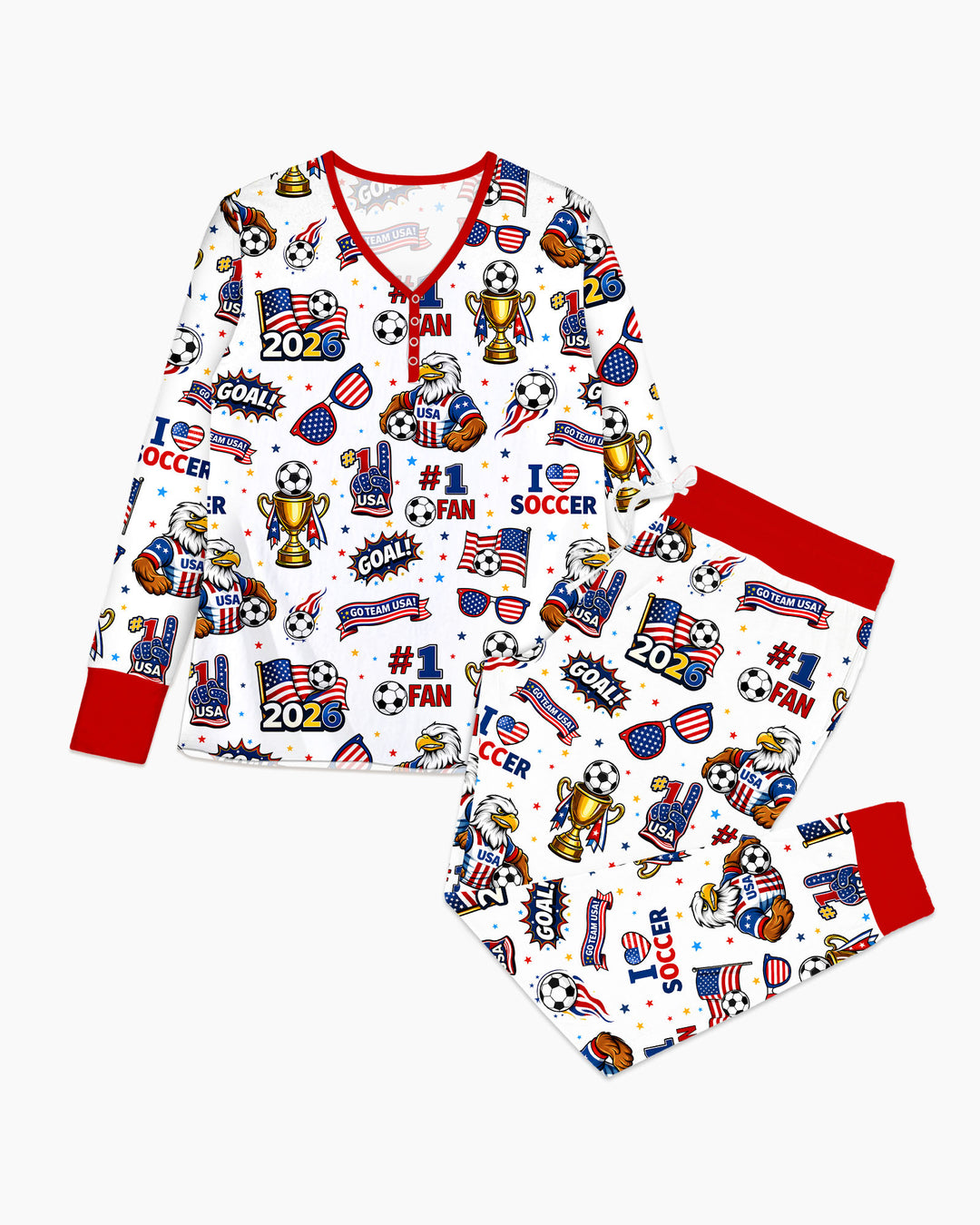 USA Soccer 2026 Party Bamboo Women Pajama Set