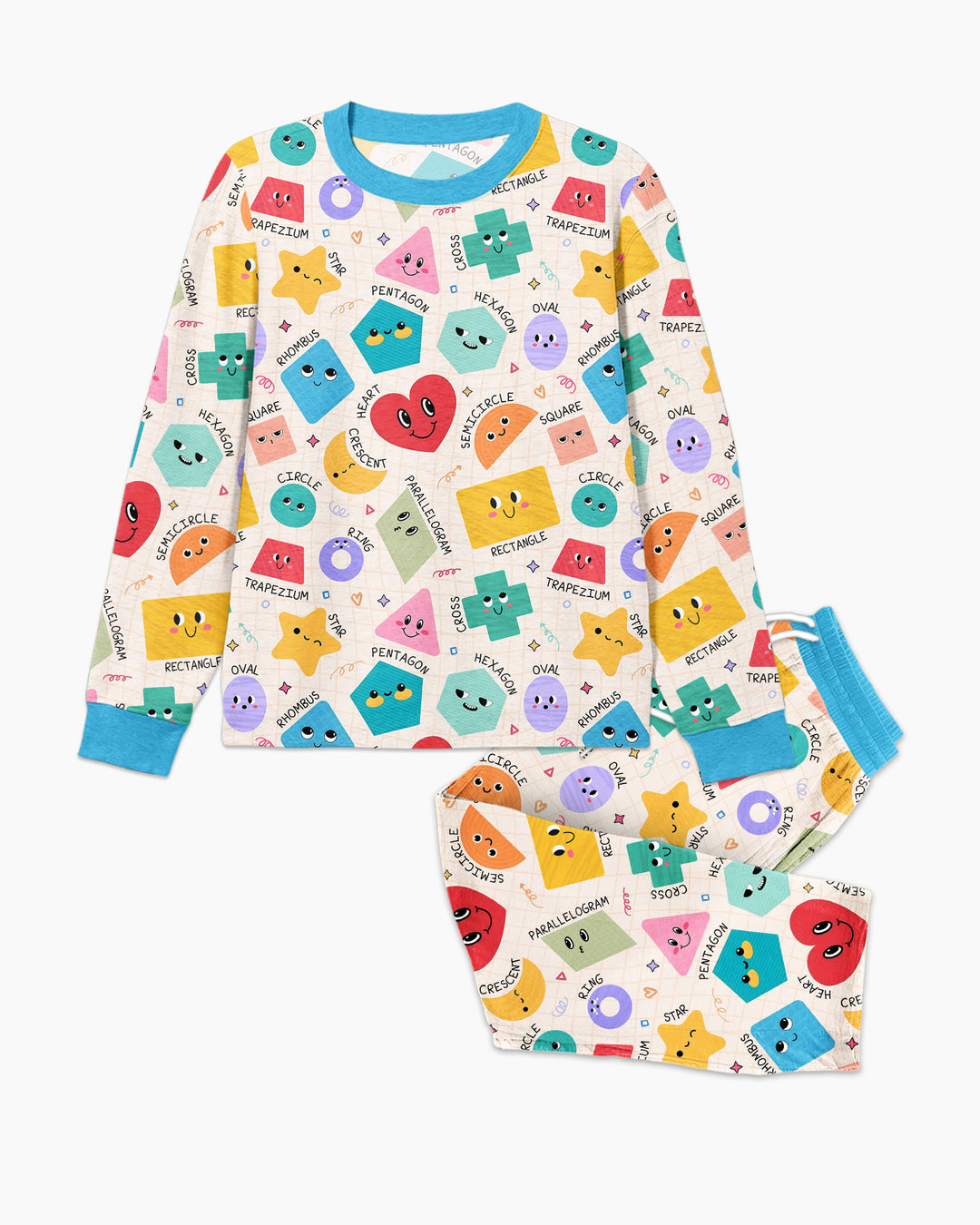 Happy Shape Squad Family Matching Bamboo Men's Pajama Set