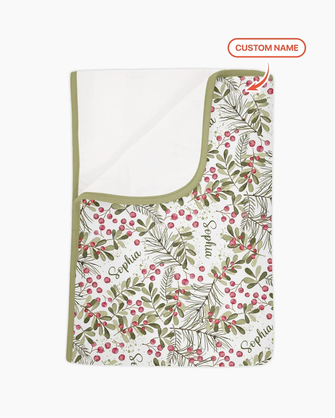 Custom Name Birth Month Flowers Bamboo Blanket