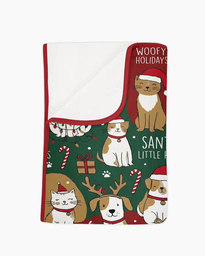 Santa's Furry Helpers Bamboo Blanket