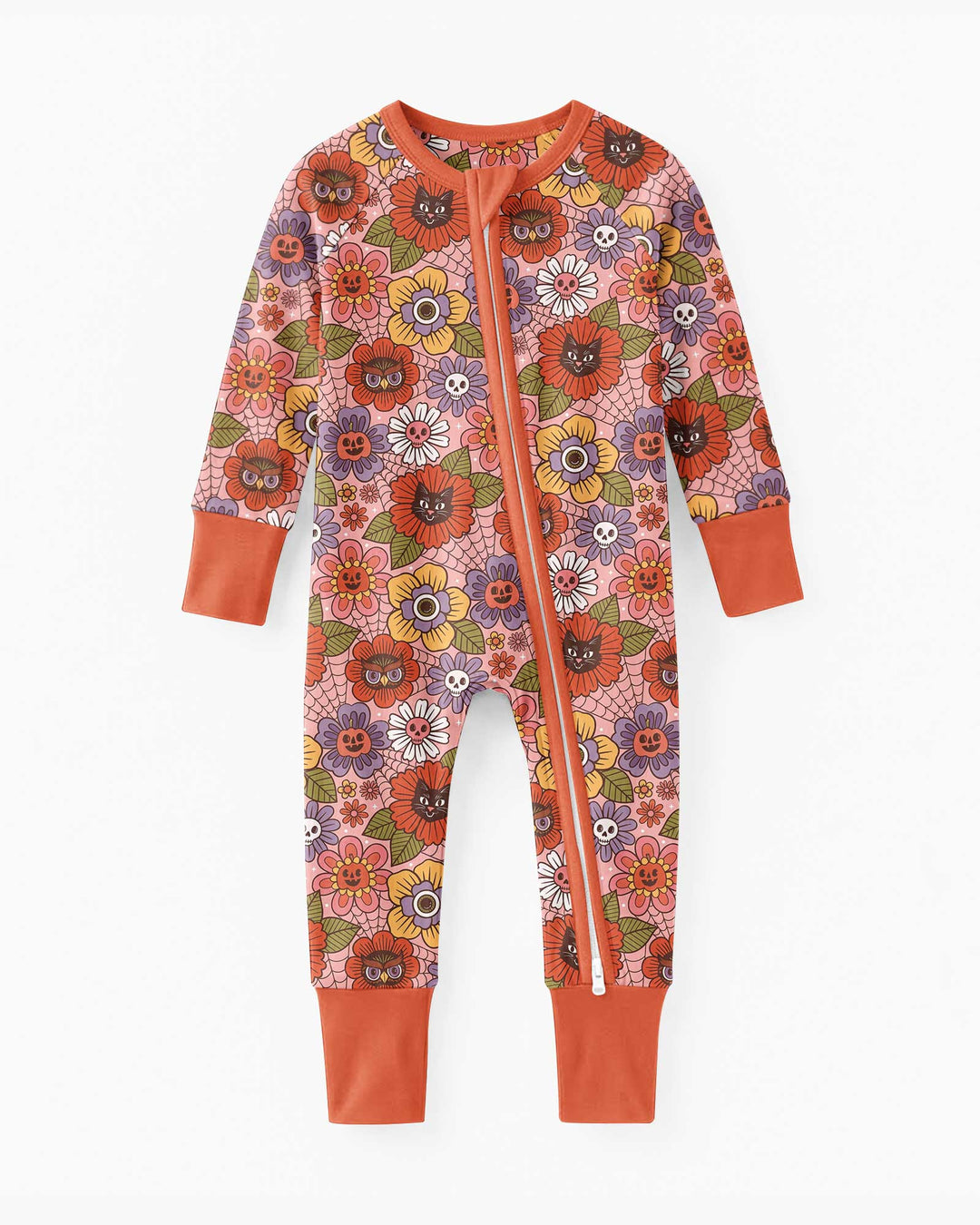 70s Halloween Floral Bamboo Convertible Zippy