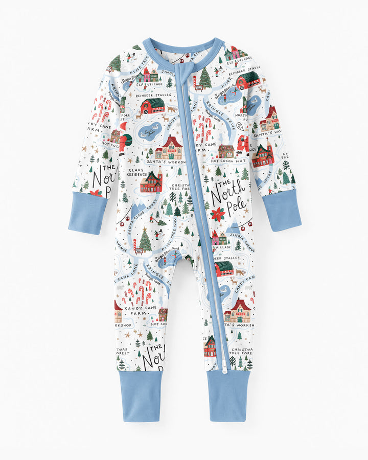 The North Pole Map Bamboo Convertible Zippy