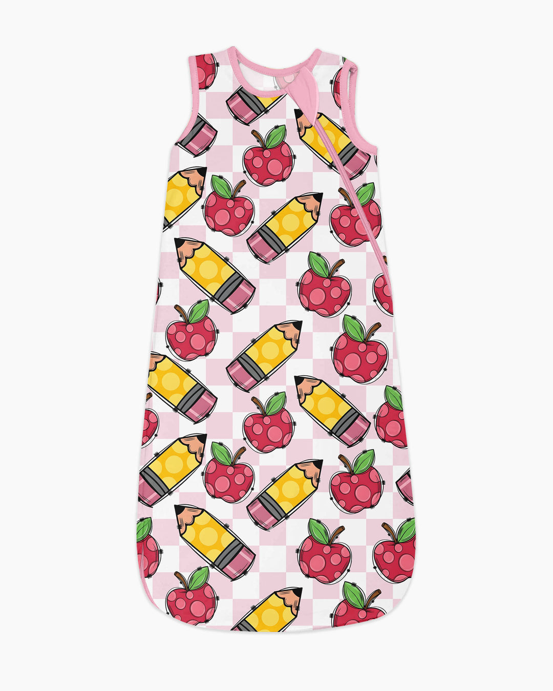 Checkered Apple Scribbles Bamboo Sleep Bag