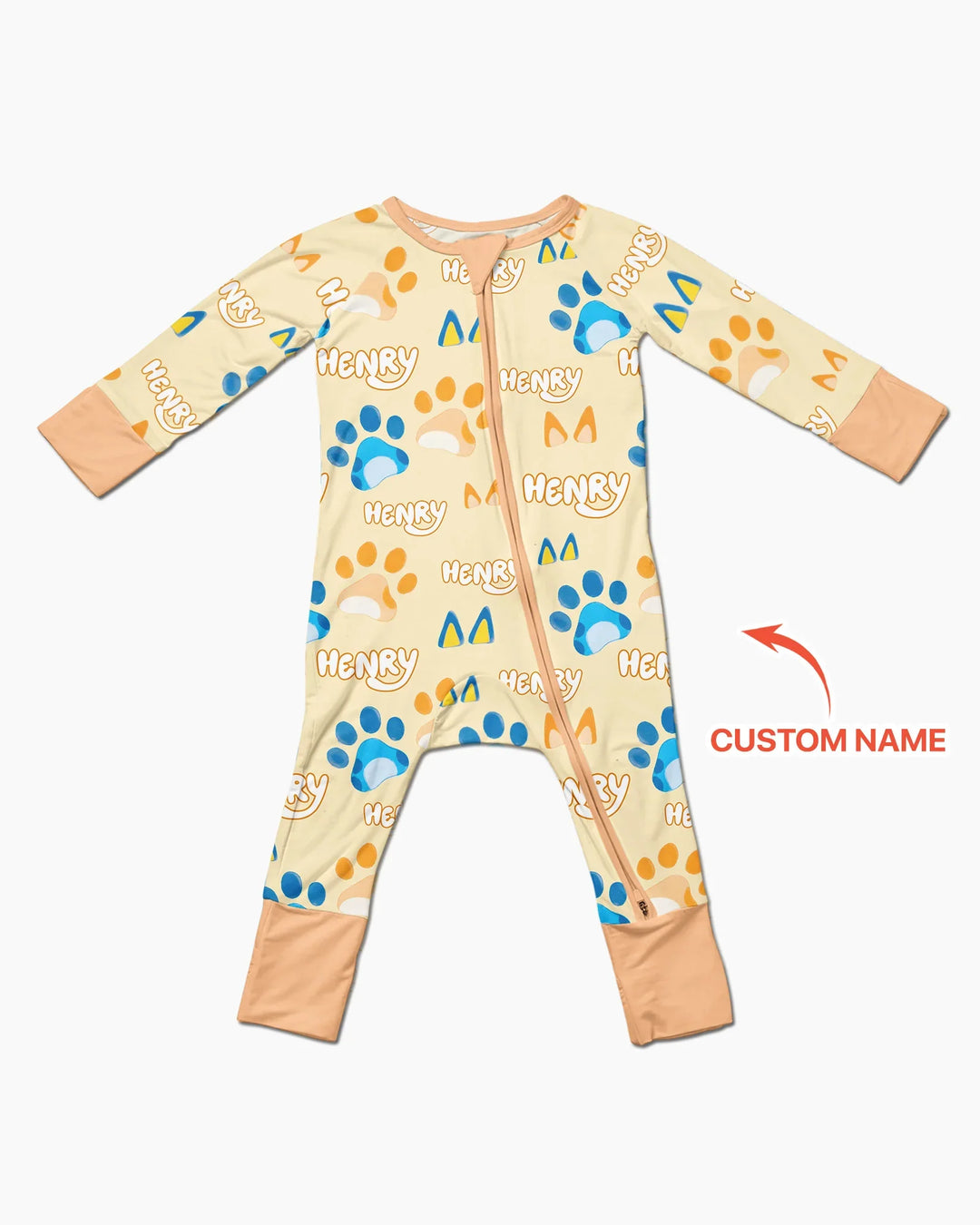 Custom Name Favourite Blue Dog Family Matching Bamboo Convertible Zippy