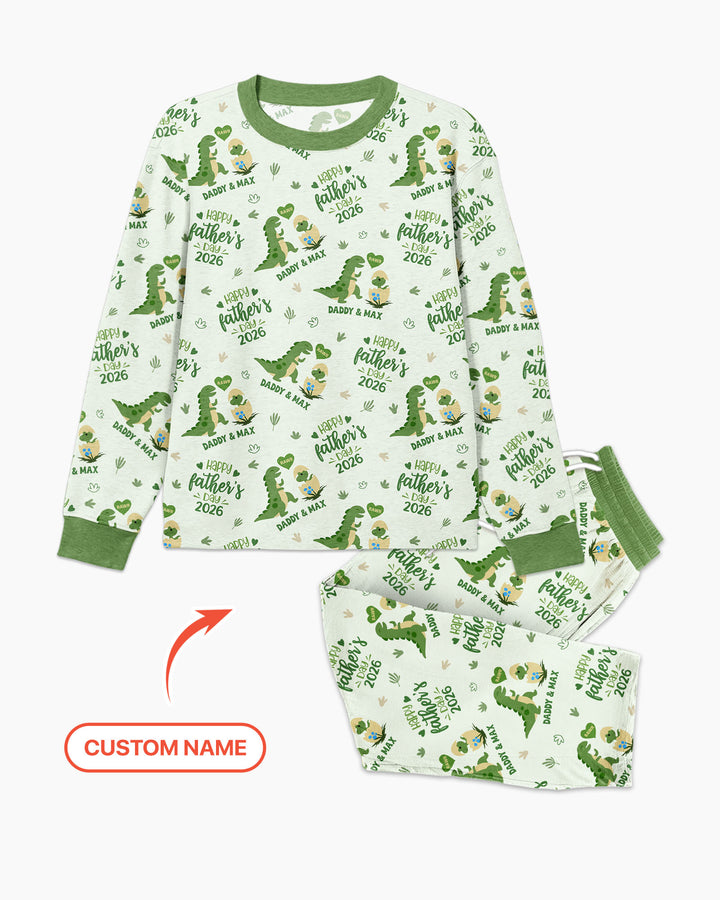 Custom Name Fathers Day 2026 Bamboo Men's Pajama Set