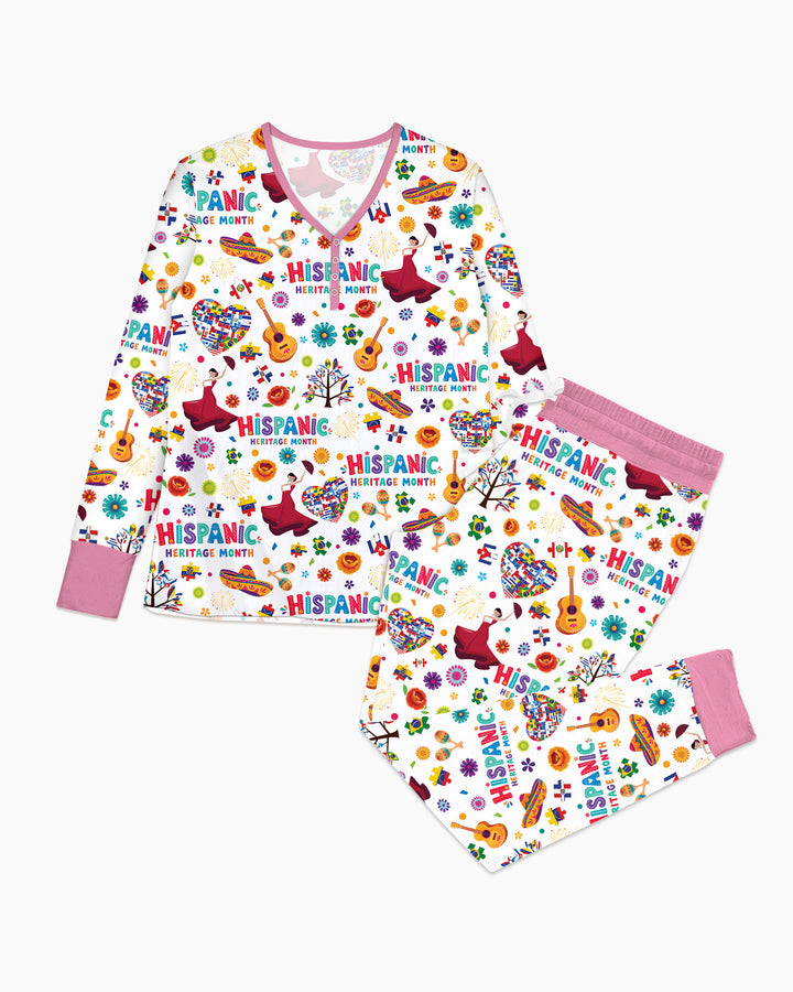 Fiesta Hispanic Heritage Month Bamboo Women Pajama Set