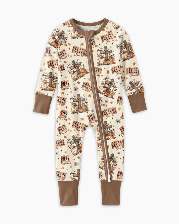 Floral Fall Give Thanks To The Lord Bamboo Convertible Zippy