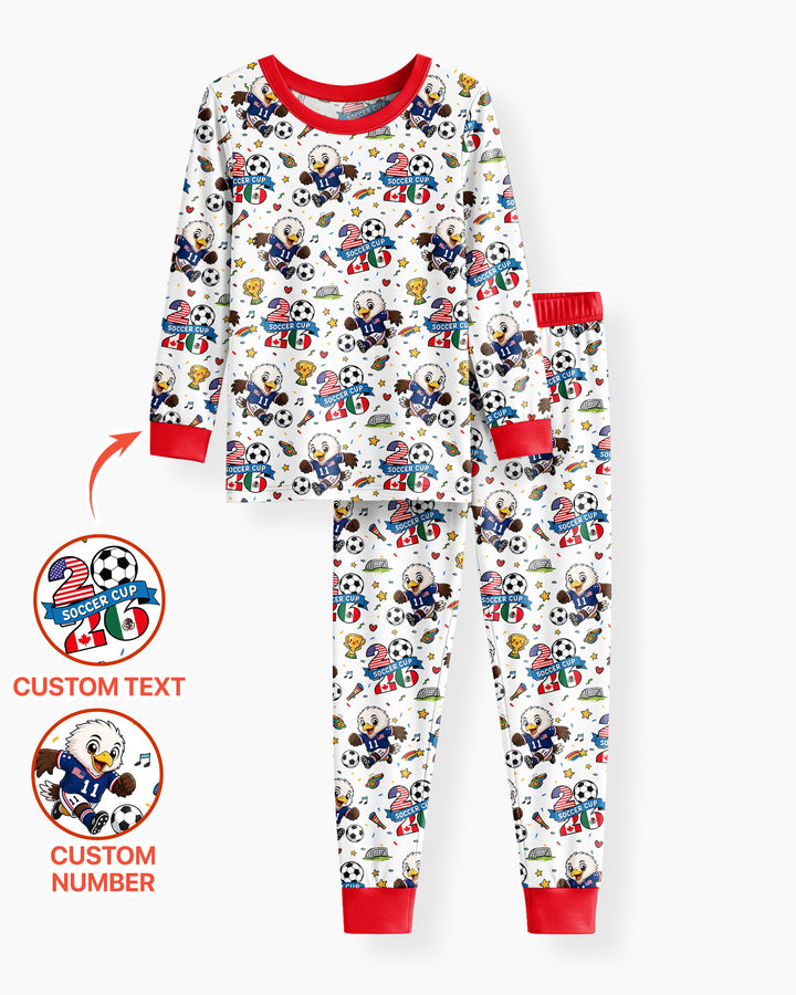 We Are The Champions Soccer Cup 2026 Bamboo Two Piece Long Sleeve Pajama Set