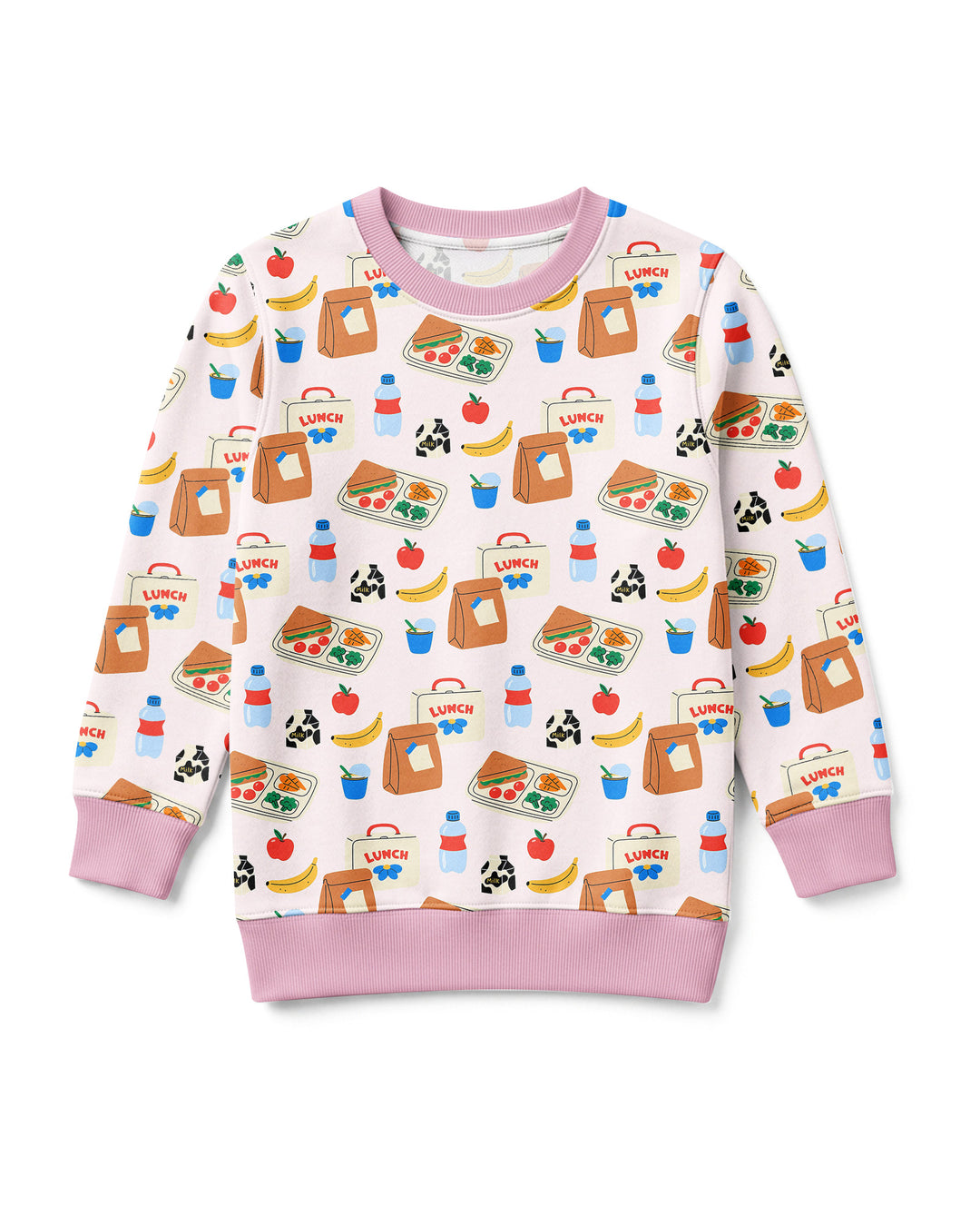 Happy School Lunch Bamboo Adult Crewneck Sweatshirt
