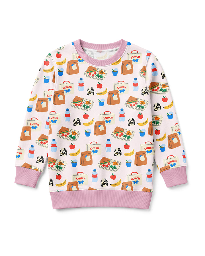 Happy School Lunch Bamboo Adult Crewneck Sweatshirt