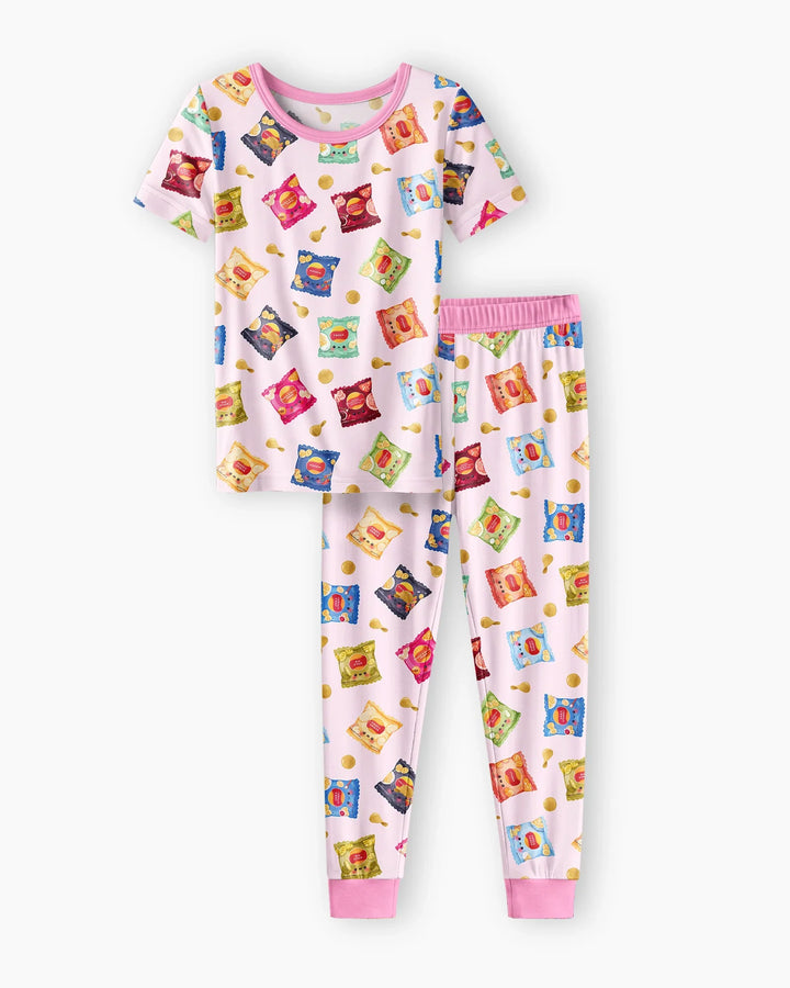 Potato Chips Bamboo Two Piece Short Sleeve Pajama Set
