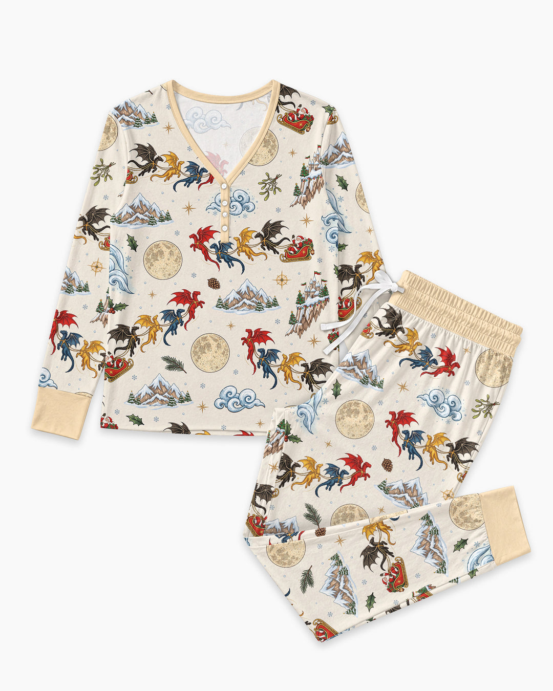 Fourth Wing Christmas Bamboo Women Pajama Set
