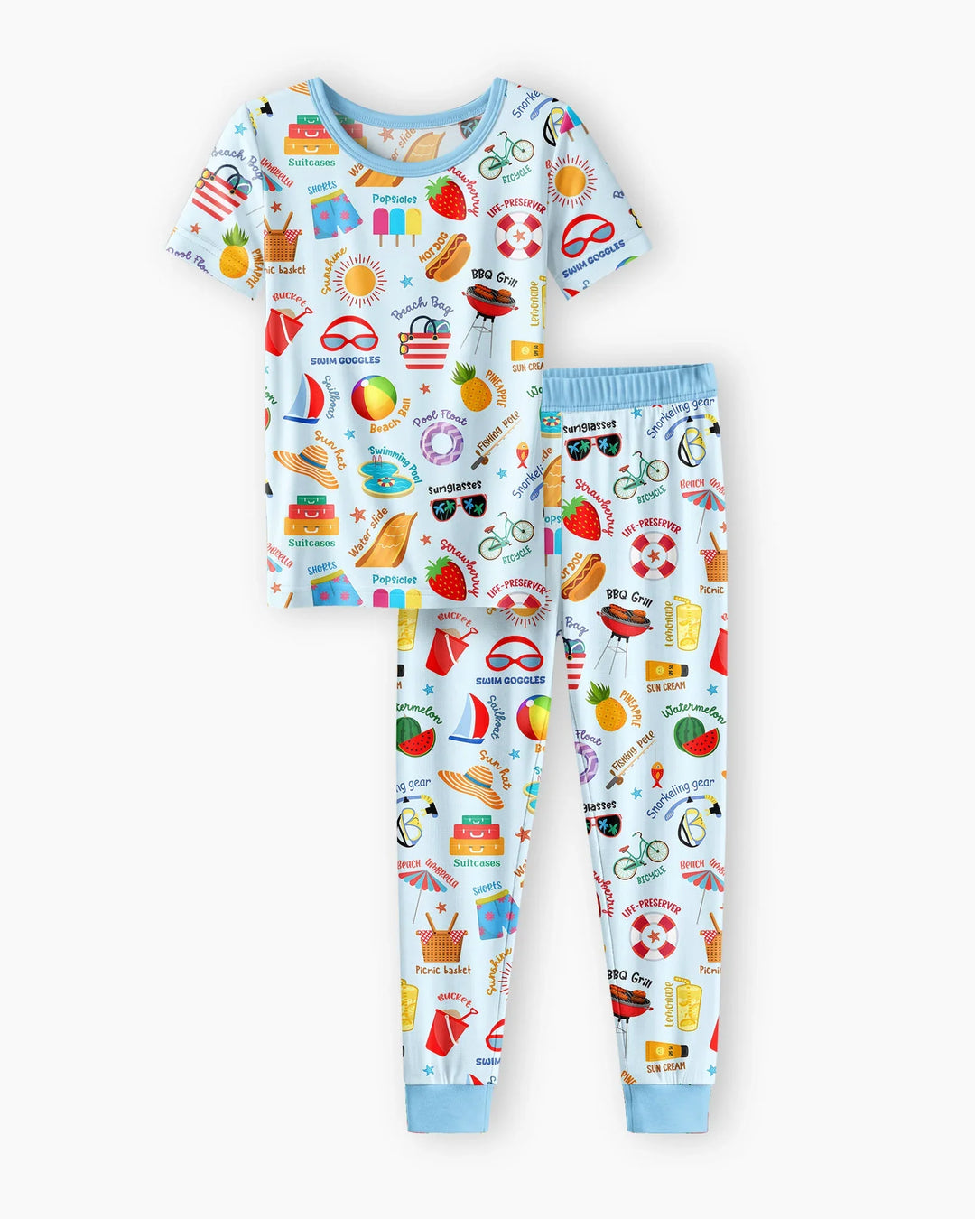 Love Summer Bamboo Two Piece Short Sleeve Pajama Set