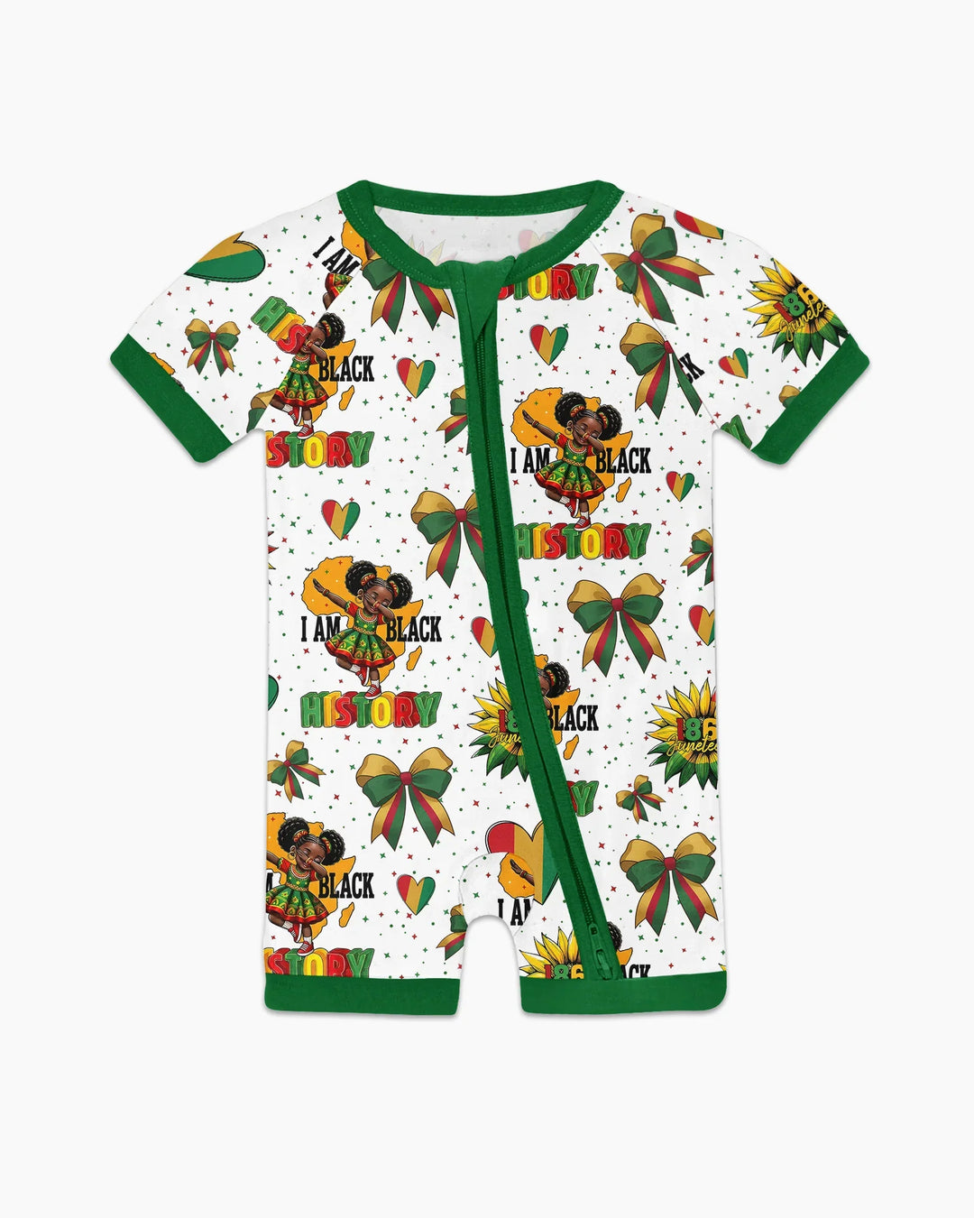 Juneteenth Girl I Am Black History Bamboo Shorty Zippy
