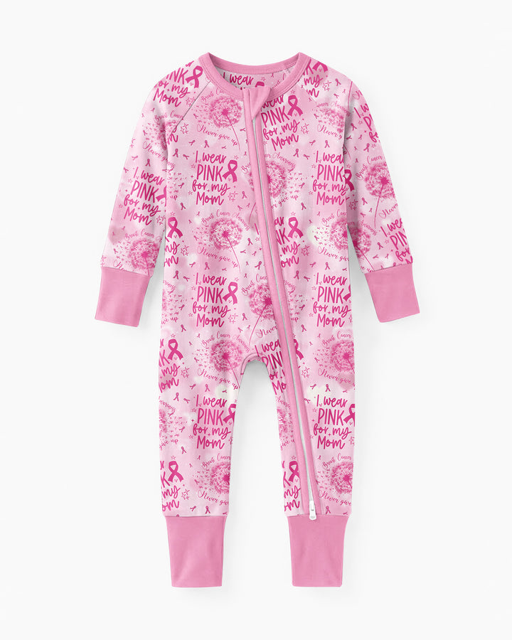 I Wear Pink For My Mom Bamboo Convertible Zippy