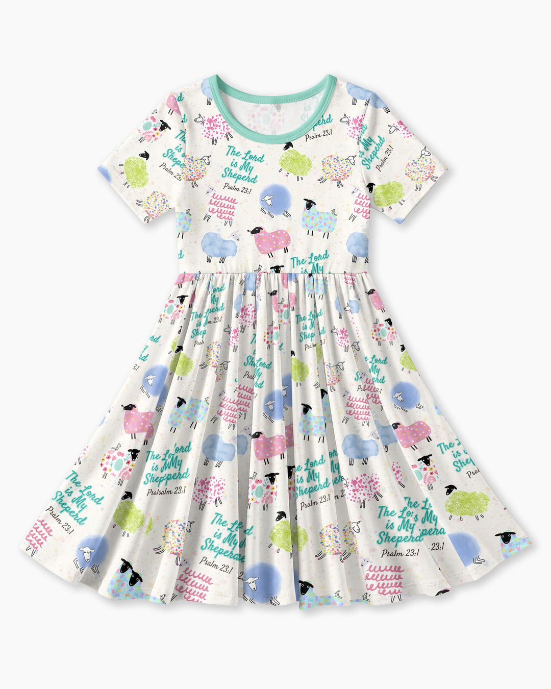 The Lord Is My Shepherd Psalm 23 Bamboo Twirl Dress