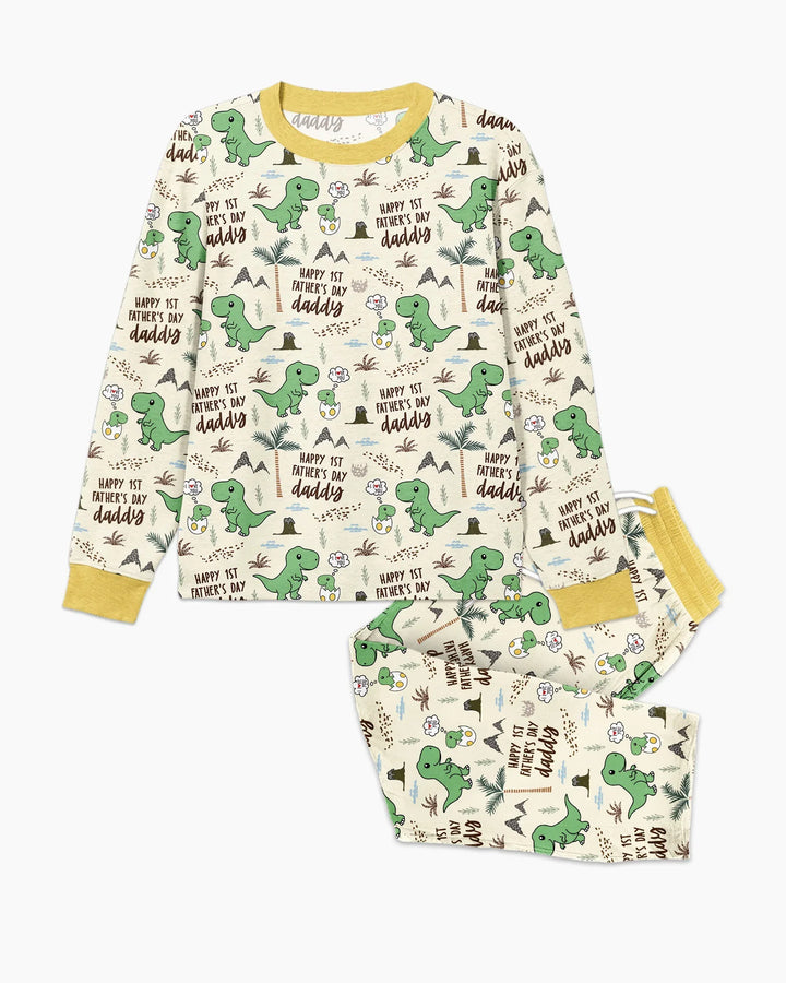 First Father's Day Daddysaurus Bamboo Men's Pajama Set