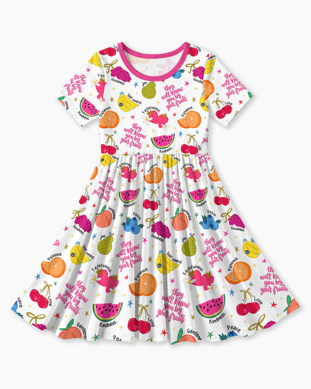 They Will Know You By Your Fruits Bamboo Twirl Dress