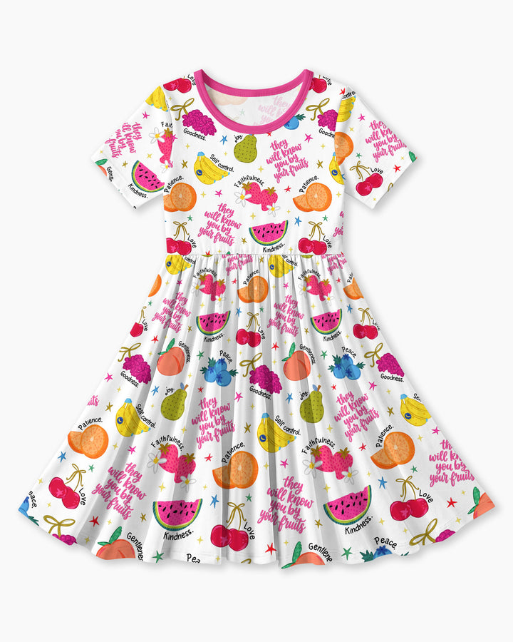 They Will Know You By Your Fruits Bamboo Twirl Dress