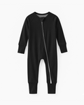 Black Bamboo Convertible Zippered Romper