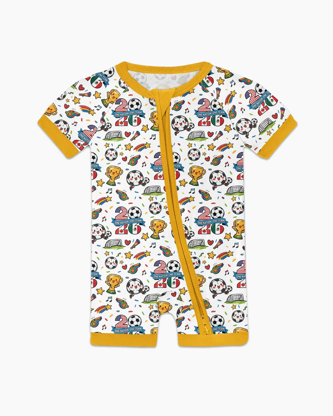 Soccer Fever 2026 Family Matching Bamboo Shorty Zippy