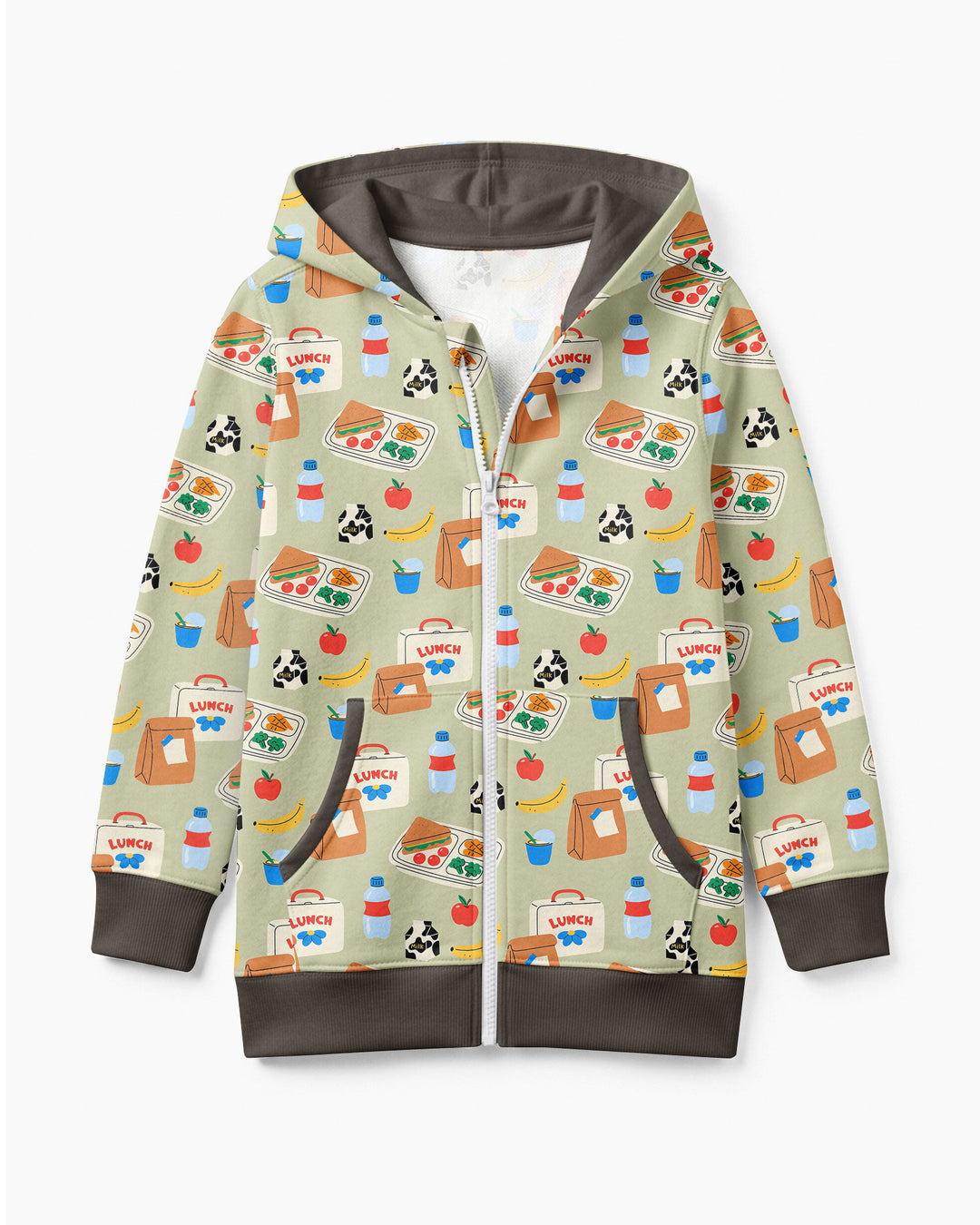 Happy School Lunch Bamboo Zip Hoodie