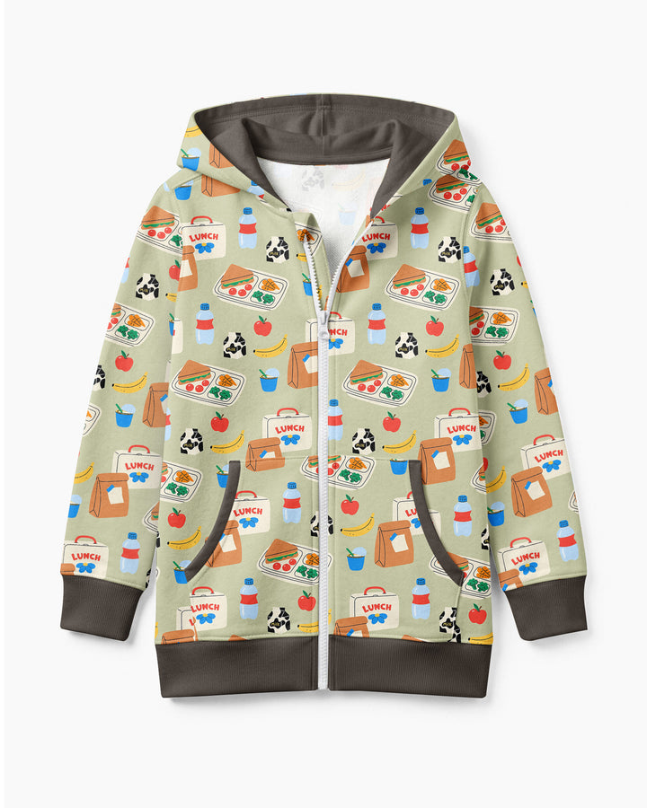 Happy School Lunch Bamboo Zip Hoodie