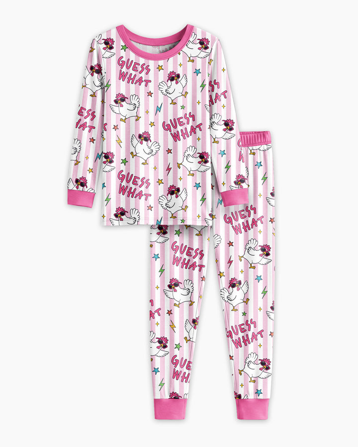 Guess What? Chicken Butt! Bamboo Two Piece Long Sleeve Pajama Set