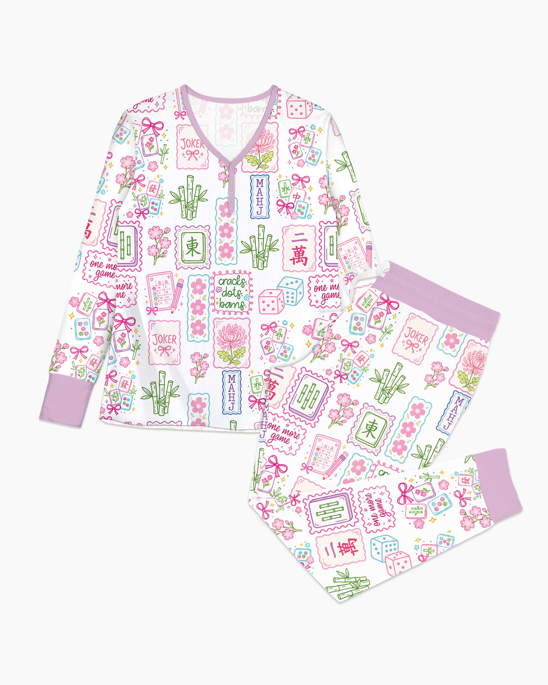 Cracks, Dots & Bams Mommy & Me Matching Bamboo Women Pajama Set