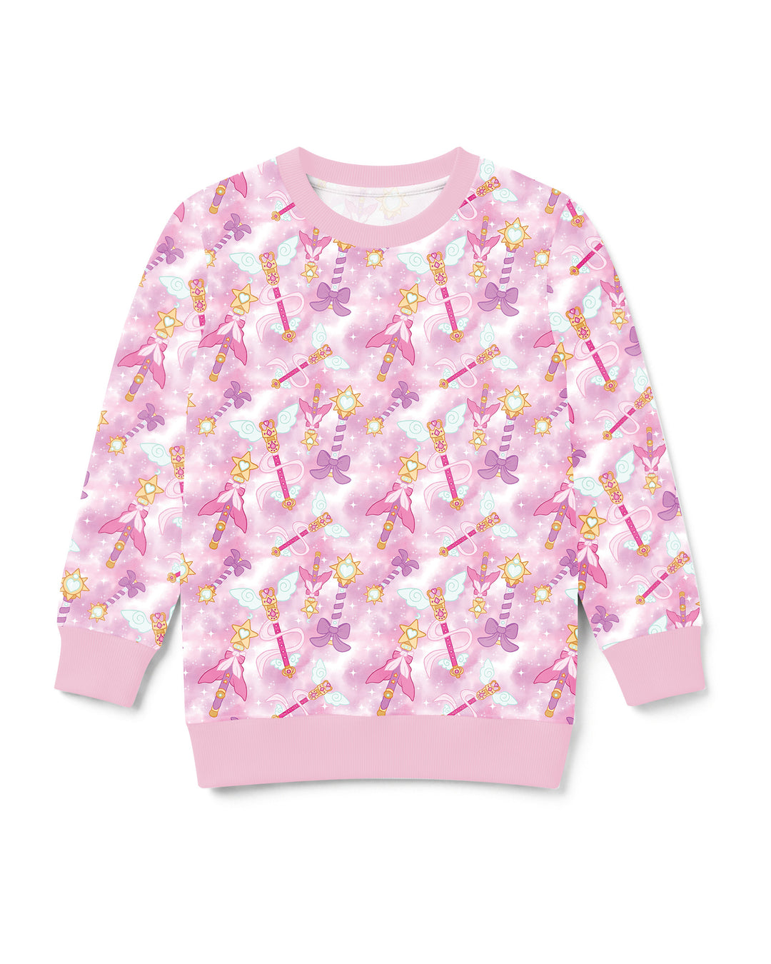 Kawaii Magical Girl Wand Bamboo Crewneck Sweatshirt