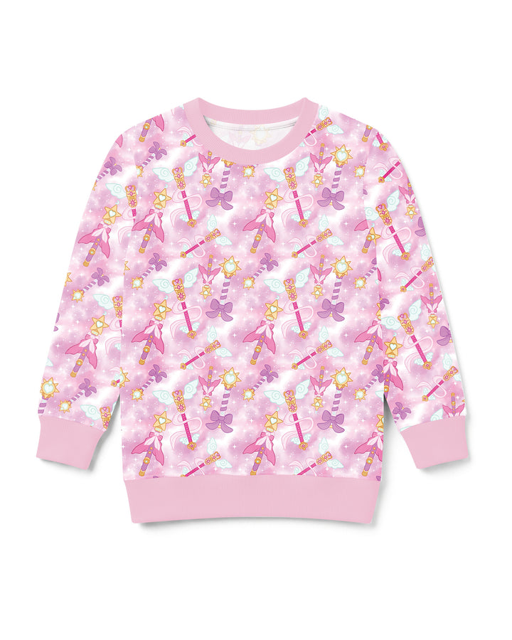 Kawaii Magical Girl Wand Bamboo Crewneck Sweatshirt