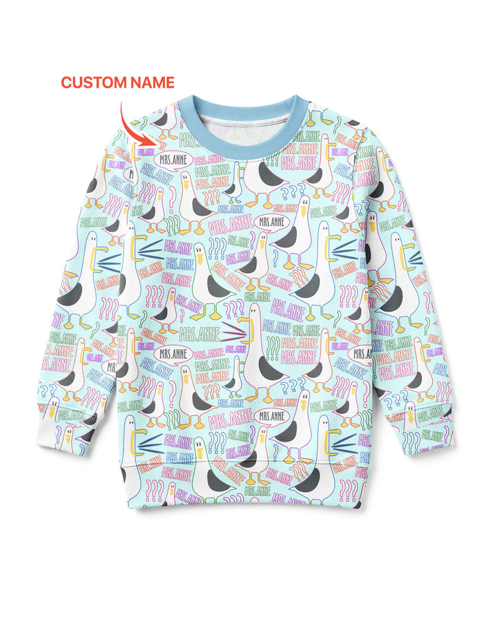 Teacher Teacher Teacher Funny Seagull Bamboo Crewneck Sweatshirt