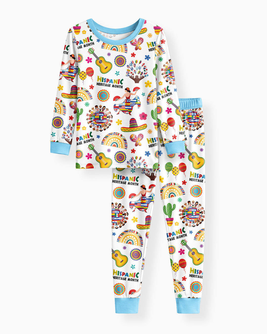 Template Bamboo Two Piece Long Sleeve Pyjamas Set