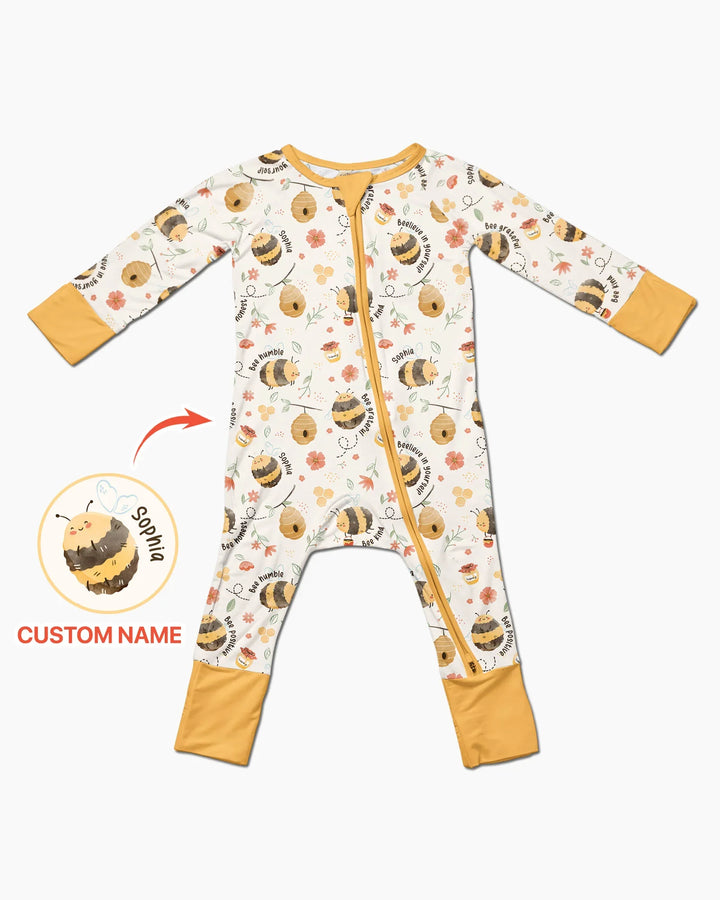 Bee Kind Custom Name Bamboo Convertible Zippy