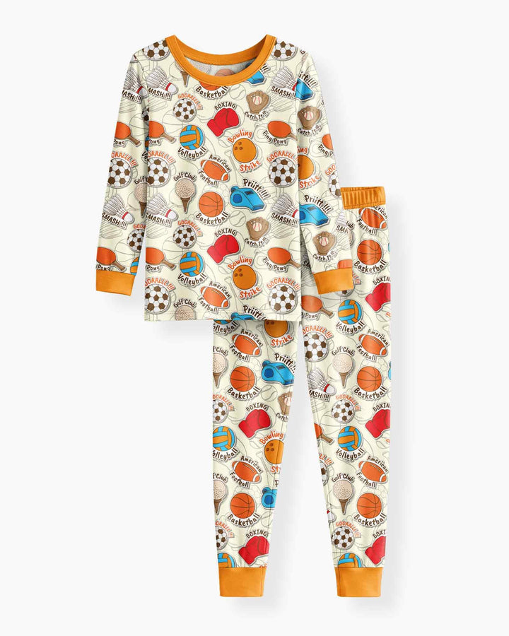 Template Bamboo Two Piece Long Sleeve Pyjamas Set