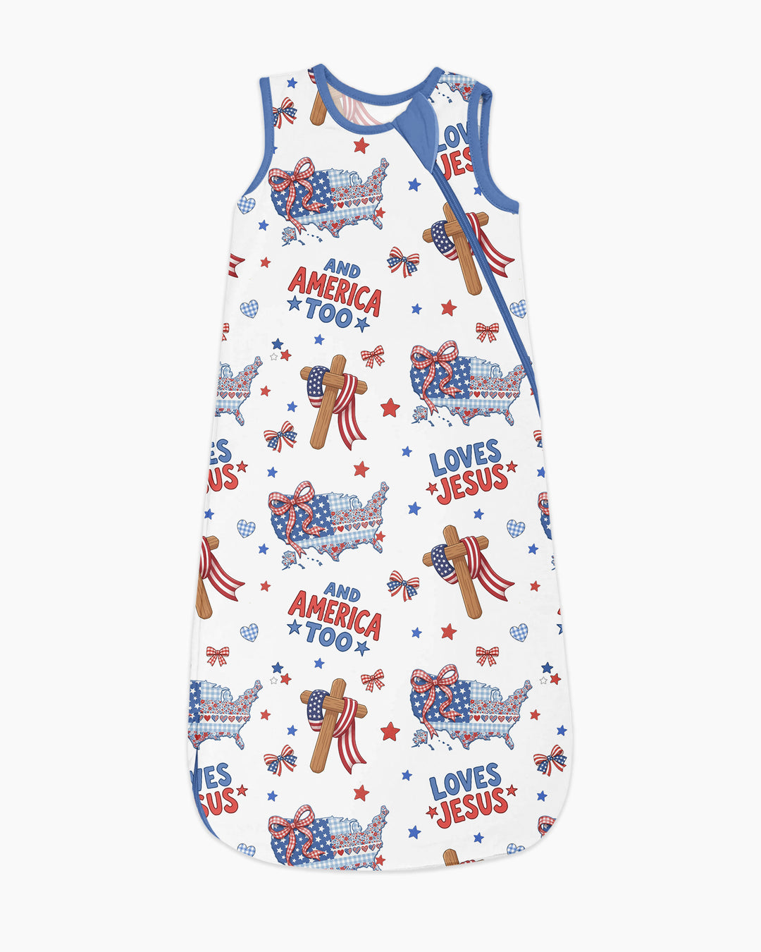 Loves Jesus And America Too Bamboo Sleep Bag